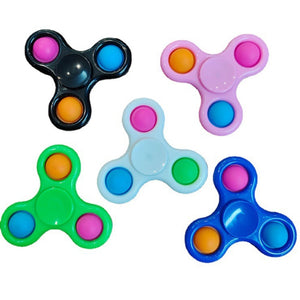 Anti-Stress Pressure Reliever Pop Fidget Toys Spinners Push Simple Dimple Bubble Keychain Autism Sensory Toys for Adult Kids
