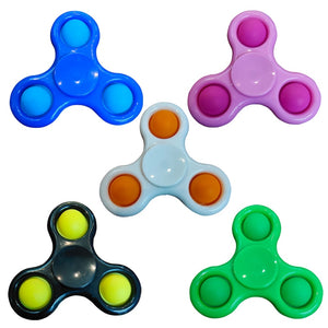 Anti-Stress Pressure Reliever Pop Fidget Toys Spinners Push Simple Dimple Bubble Keychain Autism Sensory Toys for Adult Kids