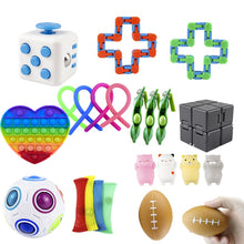 Load image into Gallery viewer, Anti-Stress Squishy Simple Dimple Fidget It Toys Pack Set Box Keychain Gift Kids Adult
